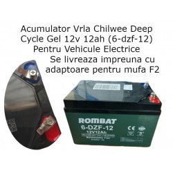 Acumulator Vrla Chilwee Deep Cycle Gel 12v 12ah (6-dzf-12) Pentru Vehicule Electrice - ShopTei.ro