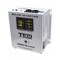 Invertor Solar Fotovoltaic Monofazat Off-Grid, 48V 3600VA 2400W MPPT cu unda sinusoidala pura, TED Electric TED000309