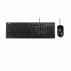 Kit Tastatura + Mouse Asus U2000, cu fir, mouse 1000dpi, Dimensions:Keyboard: 46x15x3cm, Cable: 150cm, Mouse: 11.5x6x3.5cm, Cable: 150cm,negru, Layout - tastatura in romana