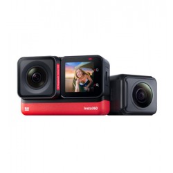Camera video sport Insta360 ONE Rs Twin Edition, 5.7K, 360°, 4K Wide Angle, Waterproof, HDR, Voice Control, Improved Stabilization, capacitate acumulator 1190 mAh, culoare neagra