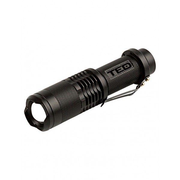 Lanterna Metalica Ted Electric Led Cree T6 Zoom Include 1 Acumulator 18650 Li-ion Pl500w Fl-sk98ted - ShopTei.ro